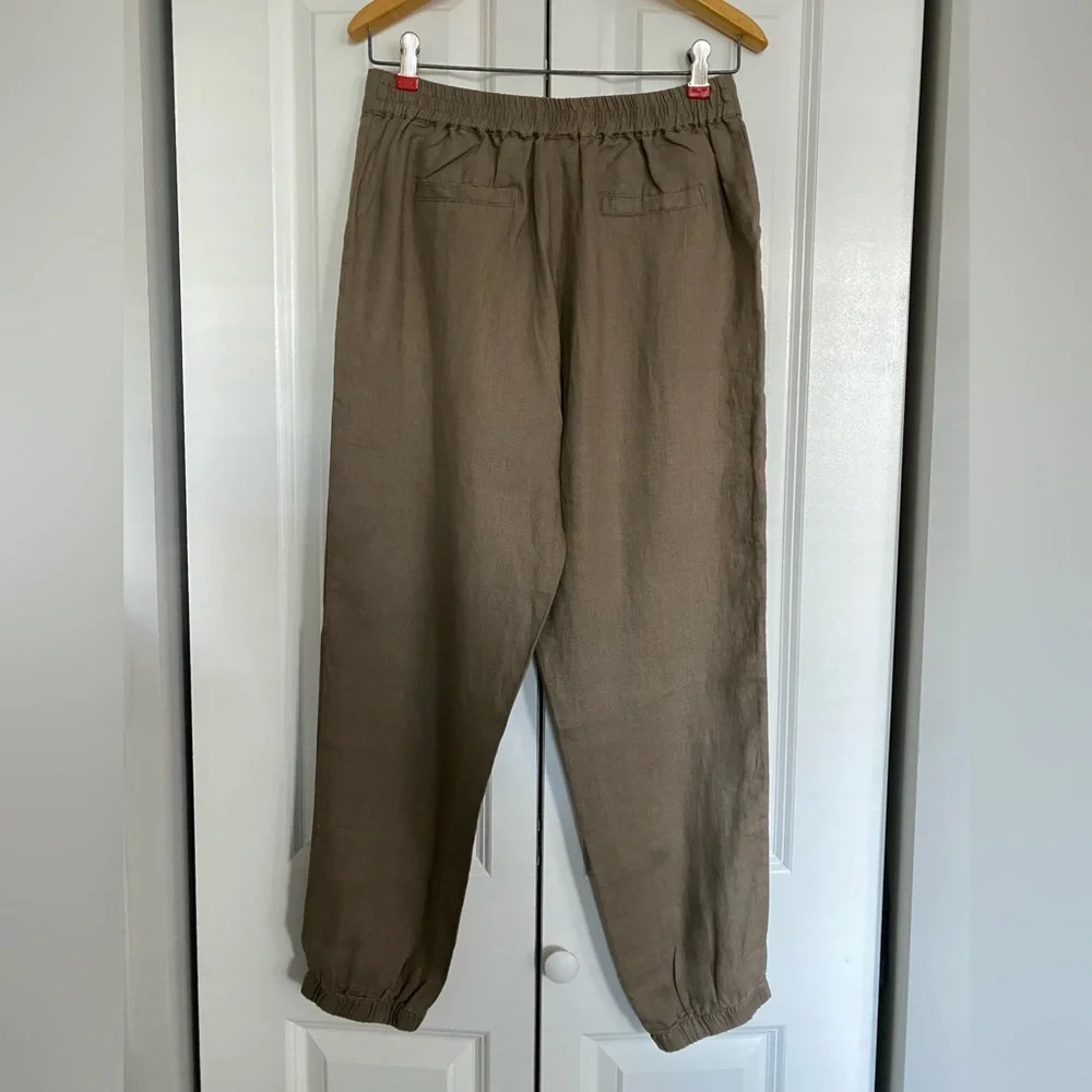 100% Linen Drawstring Pants - Picture 3 of 6